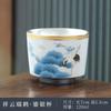 Taza de té de plata xyt, taza maestra de plata esterlina 999, taza de degustación de té individual, taza de té de kung fu, tazón de té, caja de regalo para el hogar de color esmaltado