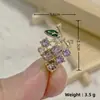 Broche Borboleta de Diamante Colorido, Broche Pássaro de Design Simples de Alto Padrão, Acessórios para Roupas Femininas, Broche de Joia para Corsage
