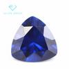 Suministro de primera mano de fabricantes de Wuzhou 5A triángulo gordo 113# cristal afilado azul piedra desnuda anillo joyería joyería taladro de imitación