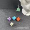 Amazon Explosiones Colgante Collar de Gema de Cristal Merkaba Personalizado Piedra Roja Hotaru Colorido Accesorios de Joyería Multimaterial