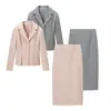 Exportación Transfronteriza Ropa de Mujer Otoño e Invierno 2025 Estilo Europeo y Americano Chaqueta de Traje + Falda de Traje Traje para Mujer C92890