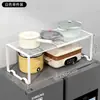 Prateleira Expansível para Armazenamento Suporte para Pratos de Cozinha Uso Doméstico Multicamada Porta Única/Dupla Ferramenta de Utilização de Espaço Superior de Geladeira