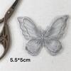 Adhesivo de Tela de Encaje Gris Decoración Hecho a Mano DIY Parche para Agujeros Moda Personalidad Adhesivo de Flor Decoración Adhesivo de Tela Bordada Combinable
