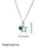 Collar Transfronterizo de Acero de Titanio Europeo y Americano, Collar con Colgante de Diamante Incrustado en Cobre de Lujo Ligero de Gama Alta, Cadena para Clavícula, Venta al por Mayor Directamente del Fabricante en Stock