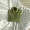 Suéter de punto versátil estilo dopamina con cuello alto para mujer, otoño/invierno 2026, cuello superpuesto, top de manga larga básico