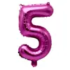 0-9 Rosa original 16 pulgadas globo digital Año Nuevo fiesta de cumpleaños de bebé suministros de decoración globo de película de aluminio