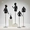 Roupas Infantis Modelo Adereços Masculino Feminino Crianças Loja de Roupas Pretas Vitrine Manequim Busto Suporte de Exibição Infantil