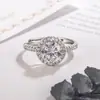Anel Redondo com Diamante Sintético para Mulheres, Design Exclusivo, Anel de Zircônia de Alta Qualidade, Pedido de Casamento, Noivado, Presente para Namorada, Joias