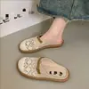 Pantuflas de Lino Cerradas para Mujer, Sandalias Transpirables Versátiles de Verano para Exteriores, Modelo Nuevo 2026 Mocasines Birkenstock