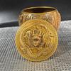 Jarra de Cobre Auspiciosa de Latón Antiguo con Dragón y Fénix Tarro de Té Colección de Cobre Antiguo Decoración del Hogar Artesanías Adornos Venta al por Mayor