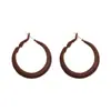 Brincos de Inverno Marrons Elegantes com Flocos de Grande Círculo Tachos de Orelha Brincos de Veludo Retrô de Alta Qualidade Brincos de Pelúcia