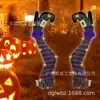Novos Sapatos de Salto Alto Pernas de Bruxa Outdoor Gramado Jardim Atmosfera Festiva Decorações Halloween Arte em Ferro Inserções