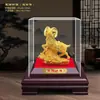 Ornamento de Veludo Flocado Ano do Carneiro Dourado Auspicioso e Desejoso Próspero Riqueza Presente de Reunião Anual Atraindo Riqueza e Tesouro Ornamento