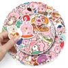 52 Kana Hera Adesivos Coelho Rosa Bonito Desenho Animado Animal À Prova D'Água Decorativo Copo de Água Celular Computador Adesivos