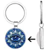 Fabricante de Origen Transfronterizo Azul Dorado Ojo de Diablo Ojo Maligno Gema del Tiempo Aleación Llavero Colgante