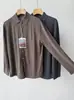 Cárdigan de solapa ERD*S, camisa de punto ligera y transpirable serie gris para mujer, cárdigan de punto simple con cuello Polo