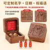 Producción Personalizada de Recuerdos de Cabello Fetal y Dientes de Leche Cabello Fetal Vientre de Conejo Cordón Umbilical de Bebé Recién Nacido Caja de Colección de Madera