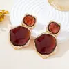 Brincos Irregulares Ousados Estilo Europeu e Americano com Toque de Luxo, Brincos Versáteis Retrô de Nicho, Acessórios de Orelha da Moda para o Dia a Dia
