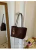 Bolsa Grande Estampa Leopardo Retrô Feminina 2026 Outono/Inverno Nova Bolsa de Ombro Única para o Dia a Dia Bolsa Tote Simples Bolsa Saco
