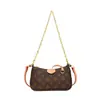 Bolsa de Ombro Monograma Luxo Leve para Mulheres, Nova Bolsa de Ombro Clássica Bloco de Mahjong 2026, Bolsa Transversal com Corrente da Moda