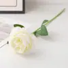Rosa Simulação Haste Única Rosa Veludo Pérola Decoração Casa Casamento Rosa Vermelha Flor Artificial Flor de Seda Buquê Dia dos Namorados