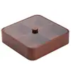 Caixa Organizadora Empilhável Cor de Noz com Tampa para Frutas Secas, Bandeja Estilo Chinês para Lanches e Sementes, Prato de Frutas, Caixa para Conjunto de Chá da Sala de Estar