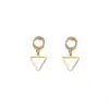 Brincos Pendentes Geométricos de Círculo Vazado Moda Estilo Coreano Design Curto Nicho Tendência High Street para Mulheres