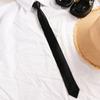 Corbata de uniforme negra jk, camisa estilo universitario para estudiantes, estilo coreano, con cremallera para hombres, estilo libre, decorativa para mujeres.