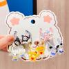 Cuerda con cabeza de oso de fresa para niños, nueva banda de goma para el cabello hecha a mano, linda cuerda para el cabello de dibujos animados para niña, accesorios para el cabello
