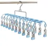 Producto Patentado: Secador de Calcetines de 20 Pinzas, Colgador Multipinza de Acero Inoxidable para Balcón del Hogar, Herramienta Multifuncional para Secar Ropa Interior