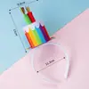Chapéu de Aniversário Estilo Princesa Grampo de Cabelo Fofo Doce Chapéu de Diamante Clipe Superior Acessórios de Cabelo Festa de Um Ano Chapéu de Festa para Bolo