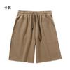 Shorts de Algodão Cor Sólida, Novo Estilo de Verão, Caimento Solto, Casual, Versátil, Corte Reto, Cordão, Popular Shorts Masculino de Cinco Pontos
