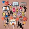 Decoraciones para Hornear Pasteles Celebridad de Internet Niño Jugador de Baloncesto Niño de Dibujos Animados Cumpleaños Adorno para Postre Adorno de Tarjeta
