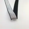Mancha Blanca y Negra 2-4cm Dorado/Plata/Negro Elástico de Seda Banda Elástica con Leggings de Seda Brillantes Cinturón para Pantalones