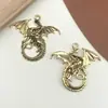 Acessórios de Liga para Joias DIY Vintage Transfronteiriços Pingente de Colar Dragão Verde Antigo Pterossauro Itens de Nicho Galvanizados