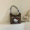 Bolso de moda bordado de Gato KT para mujer, Nuevo bolso de hombro casual 2026, Bolso de mano a la moda, Bolso de nailon bordado