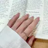 Anillo de plata de ley 999 con diseño irregular en forma de diamante, estilo minimalista de Instagram, líneas geométricas de moda y únicas, anillo de lujo ligero