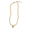 Collar de perlas con forma de estrella de circonita galvanizada en oro auténtico, estilo francés retro, elegante, cadena de clavícula, collar de moda para mujer.