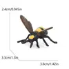 Simulación transfronteriza modelo de animal insecto de PVC sólido adornos para pastel de mesa de arena juguetes cognitivos de iluminación para la primera infancia