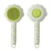 Pente Cruzado para Pets, Pente de Agulha para Gatos para Remover Pelos Soltos e Desembaraçar, Remoção de Pelos com Um Toque para Cães, Suprimentos para Pets com Estampa de Girassol