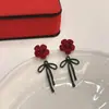 Pendientes de Fuegos Artificiales de Circonita Roja de Año Nuevo para Mujer 2026 Nuevo Estilo Popular Pendientes Únicos y Hermosos