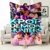 Manta de Sofá de Oficina Temática de Caza de Grupo Femenino de Kpop, Manta Estampada de Franela, Manta para Siesta de Mercancía Transfronteriza, Manta Cubierta