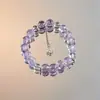 Pulseira charm de gato verde-limão pequena com tema de flor, design de pata de gato, pulseira de alta qualidade para mulheres, delicada e elegante, pode ser usada no pulso ou segurada na mão