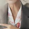 Collar de perlas de agua dulce de Corea del Sur, sencillo y elegante, con diseño de nicho, cadena de clavícula ligera de lujo, cadena de suéter de alta calidad que combina con todo para mujer