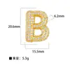 Xi Yin Transfronterizo Europa y América ins Moda Personalidad Hip Hop Colgante Perforado Cobre Microincrustado Circonita Colgante de Cobre de 26 Letras