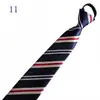 Venta al por mayor del fabricante Corbatas Rojas con Cremallera para Hombres y Mujeres, Vestimenta Formal de Negocios para Novio, Boda Estilo Coreano Corbata Rayada Perezosa Sin Corbata