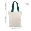 Bolsa de Lona Branca Lisa Bolsa Tote Colorida Pintada à Mão DIY Bolsa de Lona de Grande Capacidade Logo Personalizado