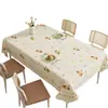 Toalha de mesa fresca e fofa, à prova d'água, à prova de óleo, resistente ao calor, resistente ao desgaste, lavagem gratuita, fofa de desenho animado, toalha de mesa longa fresca