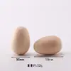 Huevos de Madera Pintados a Mano con Graffiti DIY Huevos de Madera Simulación Pascua Juguetes Pintados para Niños Adornos de Bolas de Madera de Loto