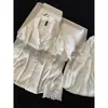 Pijama nuevo de alta gama para mujer de primavera, verano y otoño, de manga larga, fino, estilo Chanel, ropa de casa de seda sintética, conjunto simple para mujer